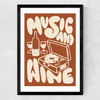 Music & Wine Medium Black Frame