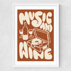 Music & Wine Medium White Frame