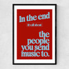 Send Music Narrow Black Frame