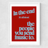 Send Music Medium White Frame