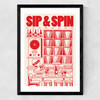 Sip & Spin Medium Black Frame