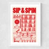 Sip & Spin Medium White Frame