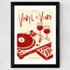 Vinyl & Vino Wide Black Frame