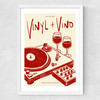 Vinyl & Vino Medium White Frame