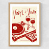 Vinyl & Vino Medium Oak Frame
