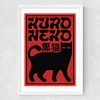 The Lucky Cat Medium White Frame