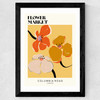 Columbia Road: Warm Blooms Wide Black Frame