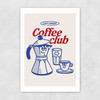 Lazy Sunday Coffee Club Unframed Print