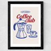 Lazy Sunday Coffee Club Wide Black Frame