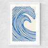 Wavy Lines Medium White Frame