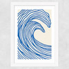 Wavy Lines Wide White Frame
