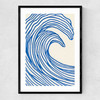 Wavy Lines Narrow Black Frame