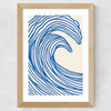 Wavy Lines Wide Oak Frame
