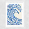 Wavy Lines Narrow White Frame