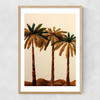 Palm Trio Narrow Oak Frame