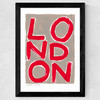 Red London Wide Black Frame