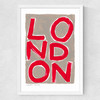 Red London Medium White Frame