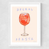Aperol Time Medium White Frame