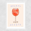 Aperol Time Narrow White Frame