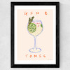 Gin & Tonic Time Wide Black Frame
