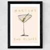 Martini Time Wide Black Frame