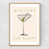 Martini Time Narrow Oak Frame