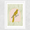 Eccentric Parrot Wide White Frame