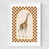 Check Out This Giraffe Medium White Frame
