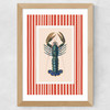 Stripey Lobster Wide Oak Frame