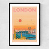 Summer Over London Narrow Black Frame