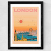 Summer Over London Wide Black Frame