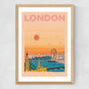 Summer Over London Medium Oak Frame