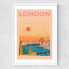 Summer Over London Medium White Frame