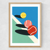 3 Tennis Balls Medium Oak Frame