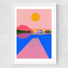 Lake Traunsee Medium White Frame