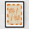 Palm Paradise (Orange) Medium Black Frame