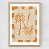 Palm Paradise (Orange) Medium Oak Frame