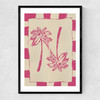Palm Paradise (Pink) Narrow Black Frame