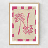 Palm Paradise (Pink) Narrow Oak Frame