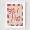Palm Paradise (Pink) Medium White Frame