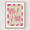 Palm Paradise (Pink) Medium Oak Frame