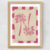 Palm Paradise (Pink) Wide Oak Frame
