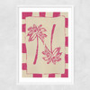 Palm Paradise (Pink) Narrow White Frame