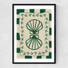 Seashell Symphony Narrow Black Frame