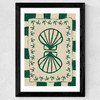Seashell Symphony Wide Black Frame