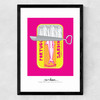 Still Life: Sardines Medium Black Frame