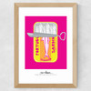 Still Life: Sardines Wide Oak Frame