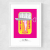 Still Life: Sardines Medium White Frame
