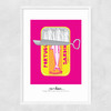 Still Life: Sardines Narrow White Frame