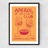 Aperol & Olives Club Narrow Black Frame